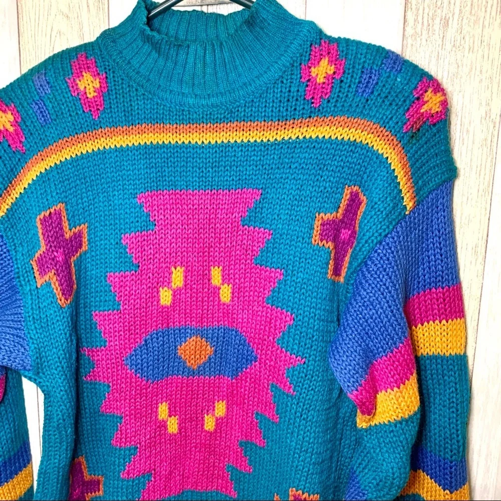 Vintage 1980s Aztec Print Sweater